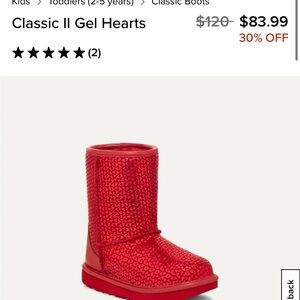 Red Classic II Gel Hearts Boots